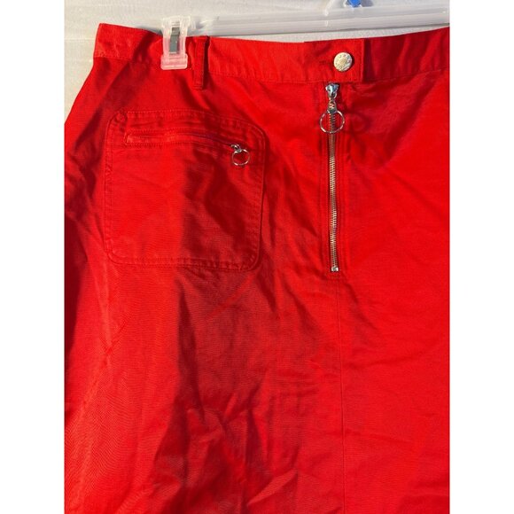 NWT New Red Mini Skirt Short Womens Plus Size 18 Fore Warned Silky Fabric 1X - Picture 2 of 4